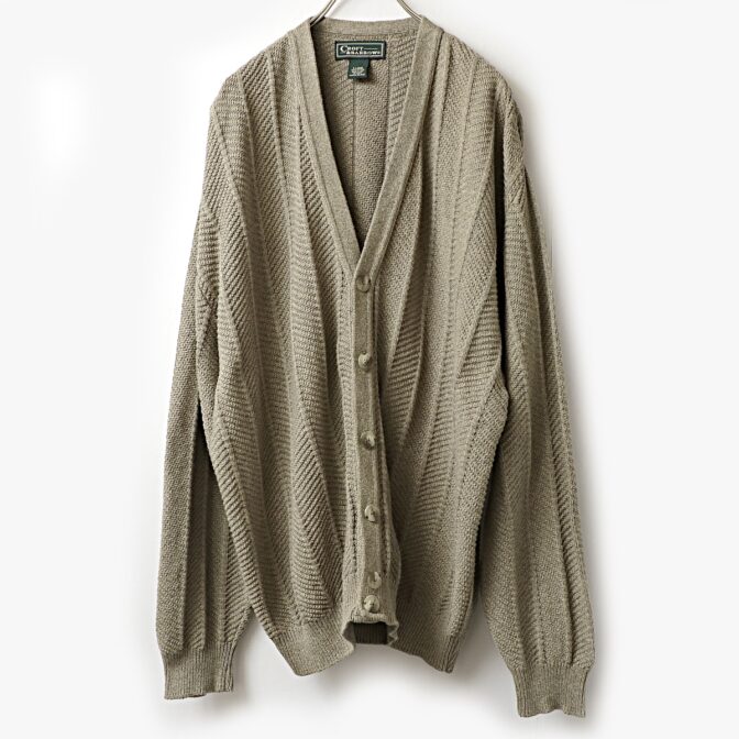 古着 カーディガン usa製 ピスタチオカラー
