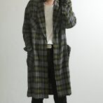ブロックチェック柄 ガウン メンズ 古着