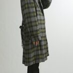 ブロックチェック柄 ガウン メンズ 古着