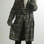 ブロックチェック柄 ガウン メンズ 古着