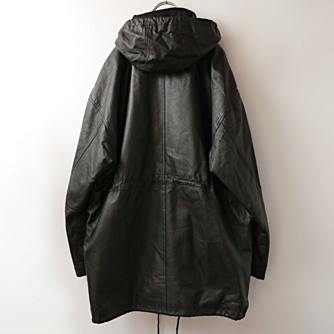 レザー ダッフルコート メンズ 古着