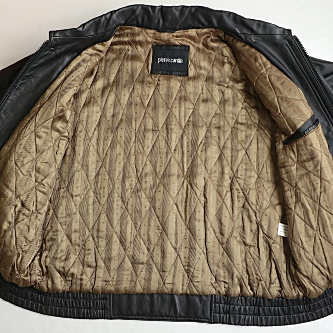 古着 レザージャケット ピエールカルダン 黒