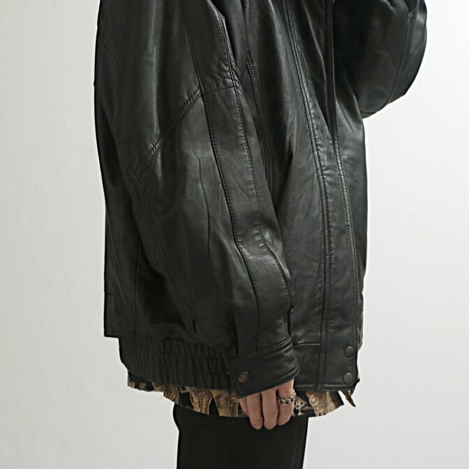 古着 レザージャケット ピエールカルダン 黒