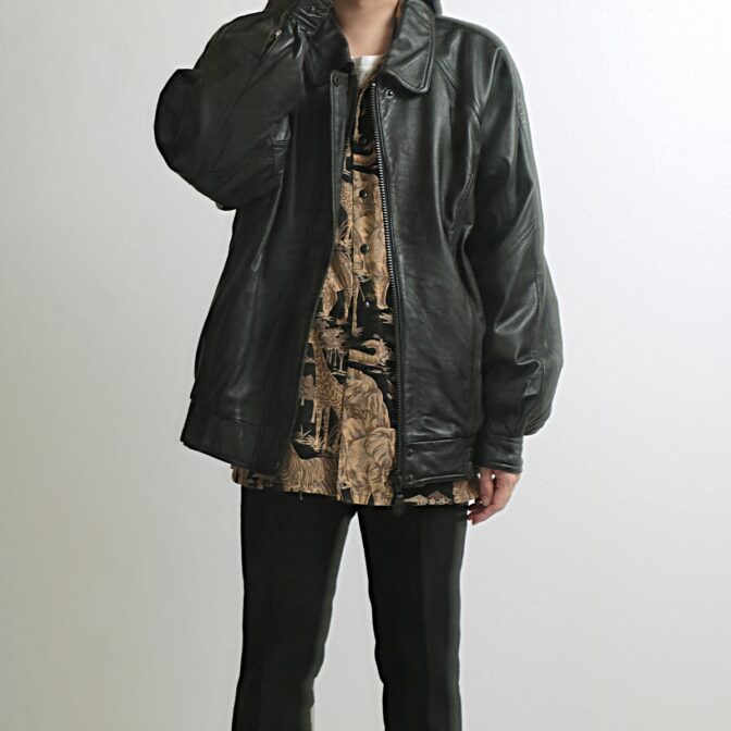 ピエールカルダン ラムレザージャケット 革ジャン 90s Pierre Cardin ピエールカルダン ”rum skin” レザー