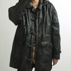 レザー ダッフルコート メンズ 古着