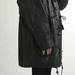 レザー ダッフルコート メンズ 古着