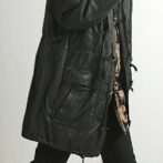 レザー ダッフルコート メンズ 古着