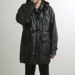 レザー ダッフルコート メンズ 古着
