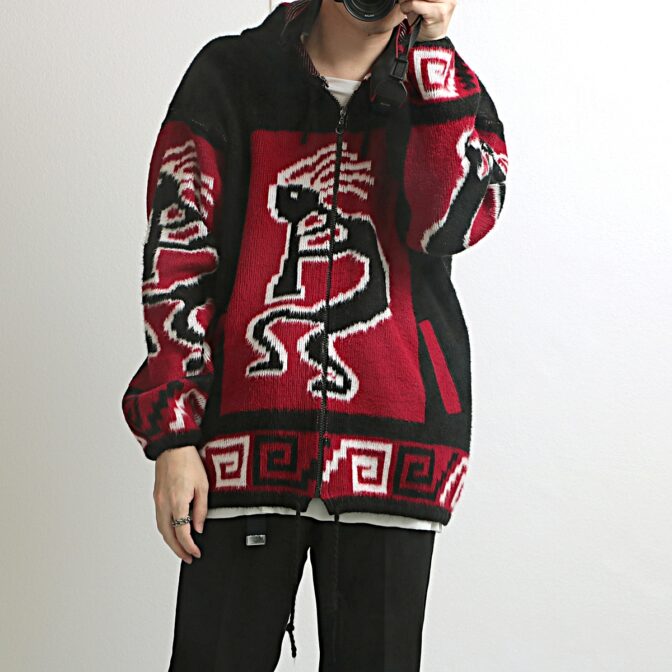 エクアドル製 ニット パーカー ネイティブ