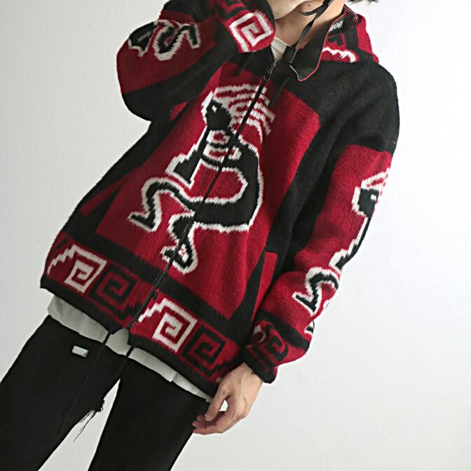 エクアドル製 ニット パーカー ネイティブ