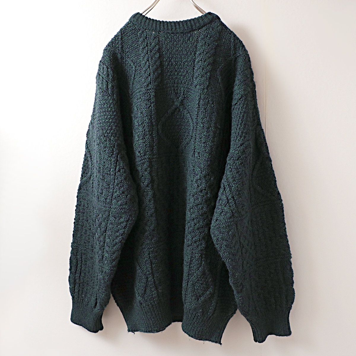 80s~ country knit wear アイルランド製 アランニット ウールセーター 