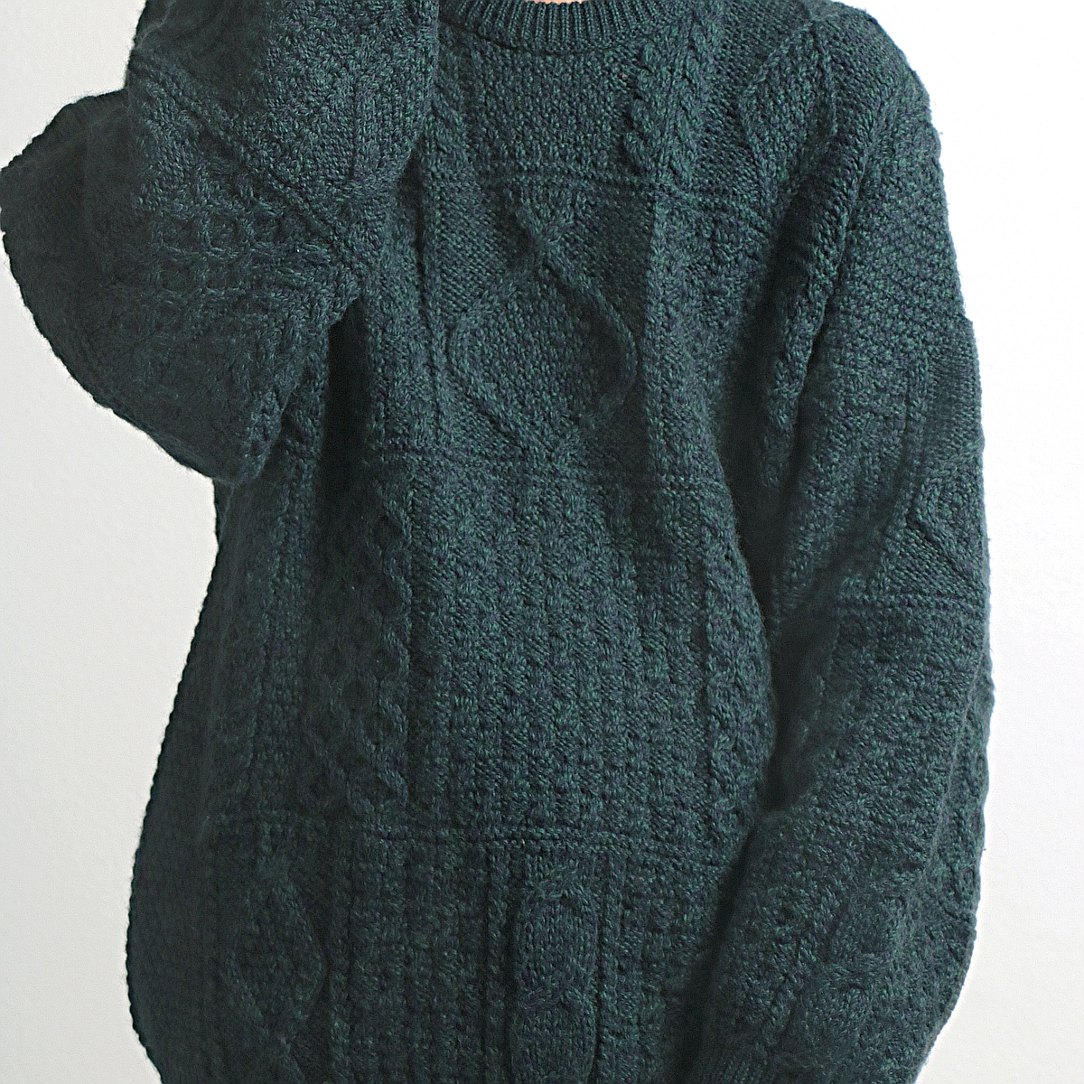 80s~ country knit wear アイルランド製 アランニット ウールセーター