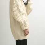 アランニット カーディガン ビッグサイズ