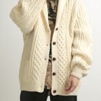 アランニット カーディガン ビッグサイズ