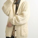 アランニット カーディガン ビッグサイズ