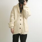 アランニット カーディガン ビッグサイズ