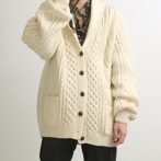 アランニット カーディガン ビッグサイズ