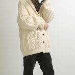 アランニット カーディガン ビッグサイズ