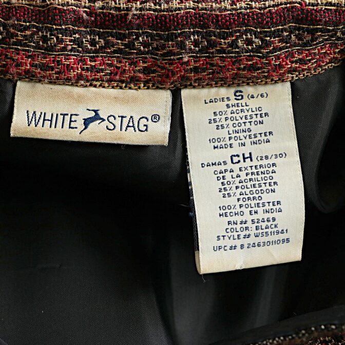 ホワイトスタッグ 柄 ジャケット オリエンタル