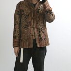 ホワイトスタッグ 柄 ジャケット オリエンタル