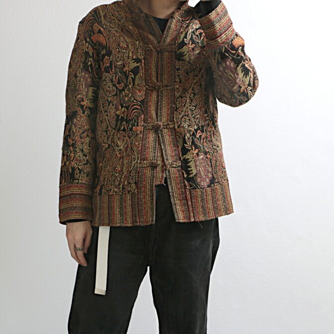 ホワイトスタッグ 柄 ジャケット オリエンタル