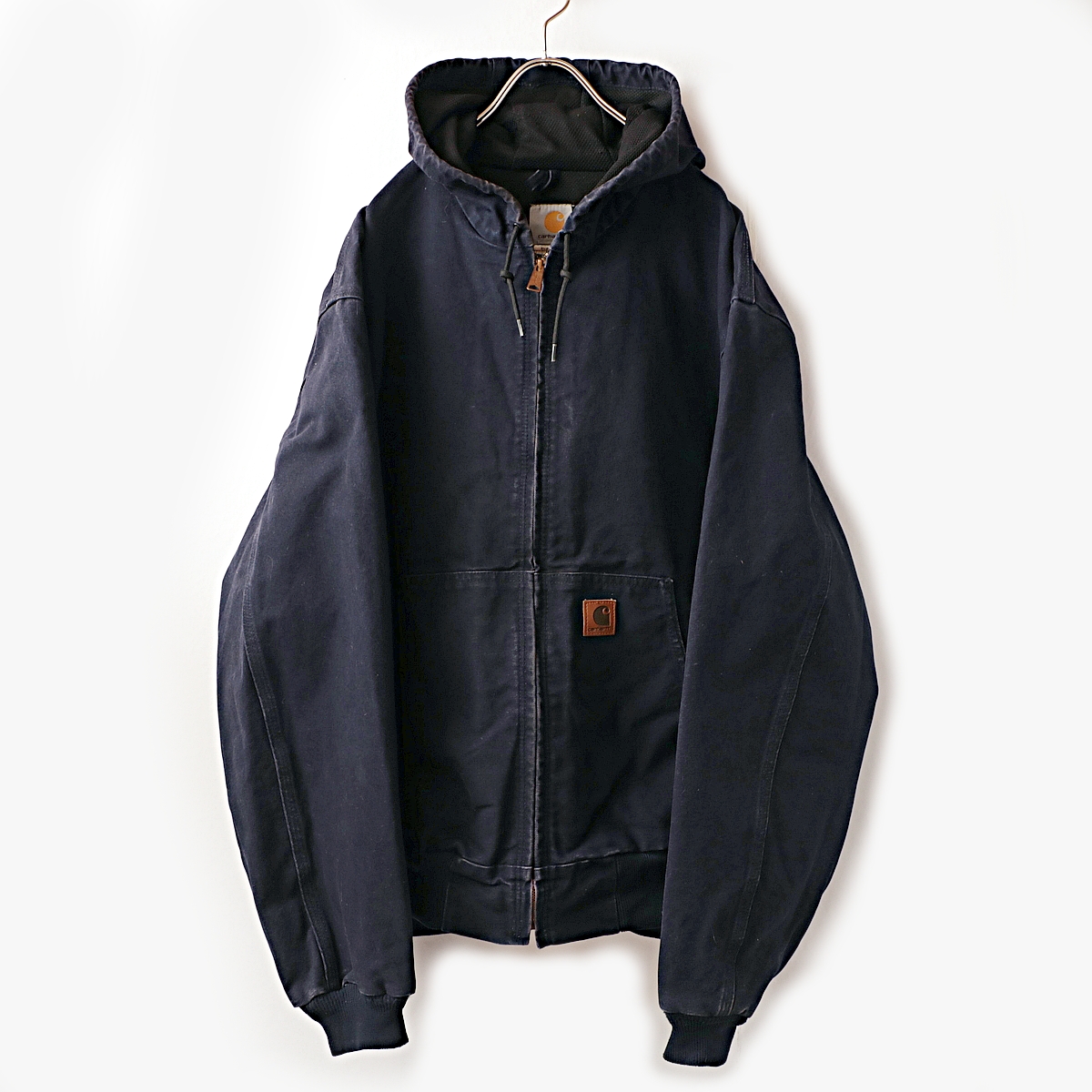 ジップボタンジップアップCarhartt アクティブジャケット ダック