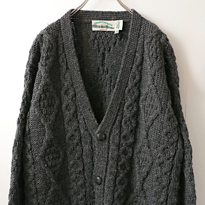 アランクラフト アランニット カーディガン 古着