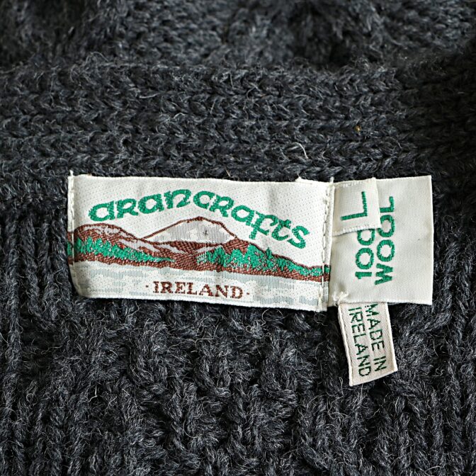 アランクラフト アランニット カーディガン 古着