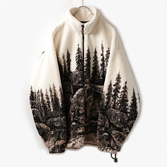 90s アニマル柄 フリースジャケット