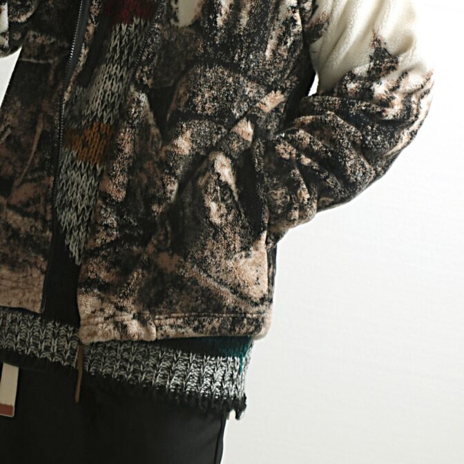 90s アニマル柄 フリースジャケット