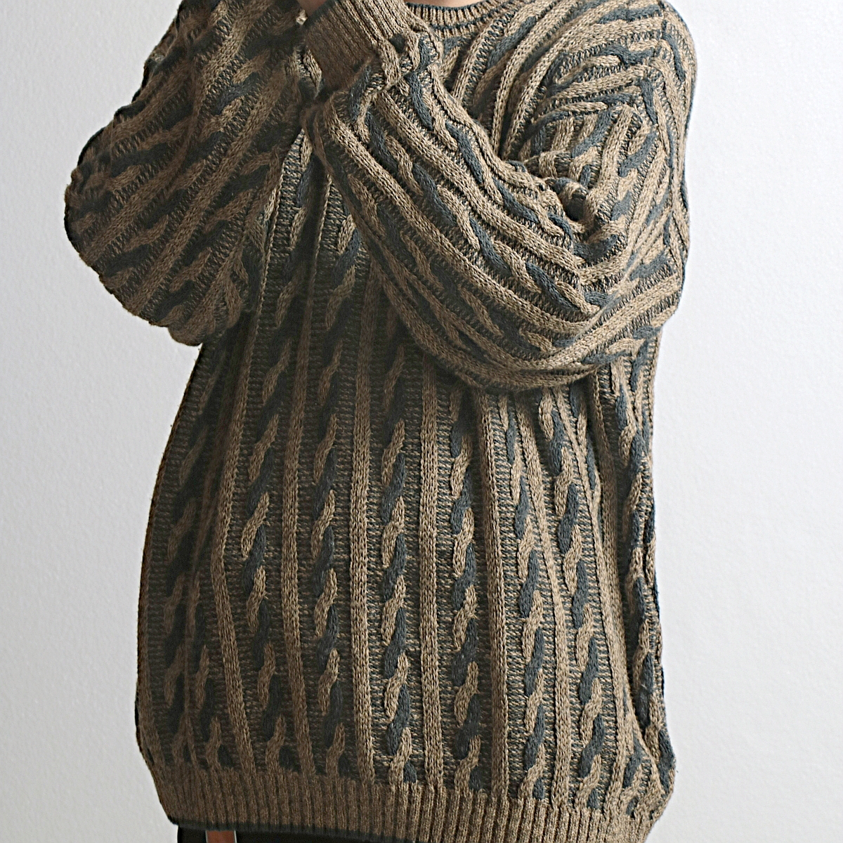 90s Liberty Sweaters usa製 2color ケーブル コットン ニット 