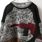 柄 アクリル ニット セーター 古着