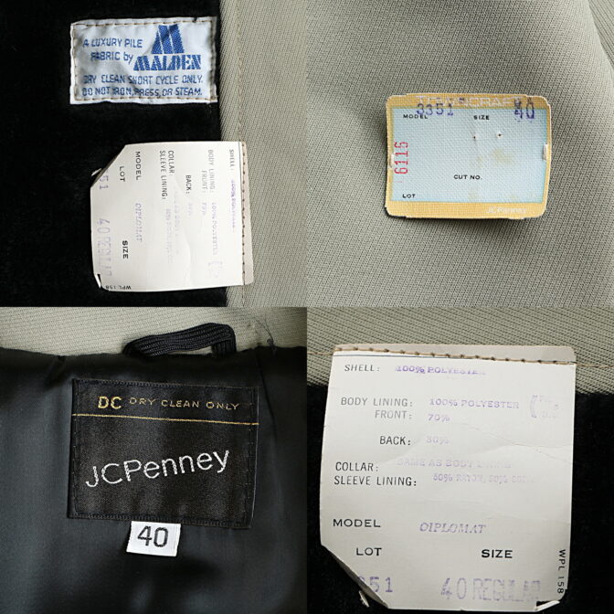 70s J.C.Penney ギャングコート 古着 ヴィンテージ