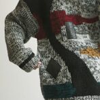 柄 アクリル ニット セーター 古着