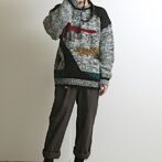 柄 アクリル ニット セーター 古着