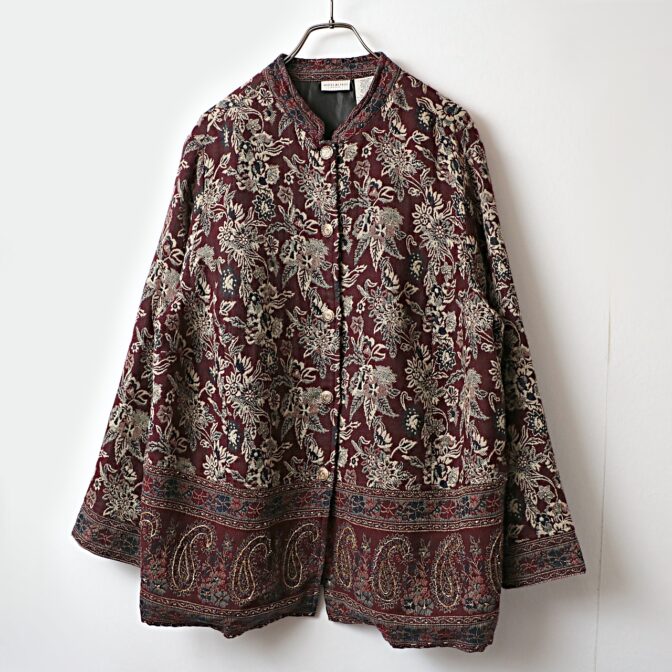 ホワイトスタッグ 柄 ジャケット 古着