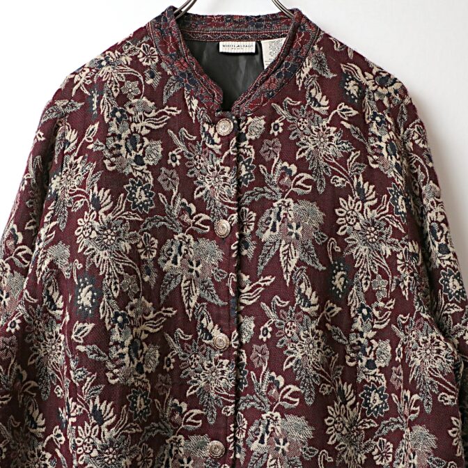 ホワイトスタッグ 柄 ジャケット 古着
