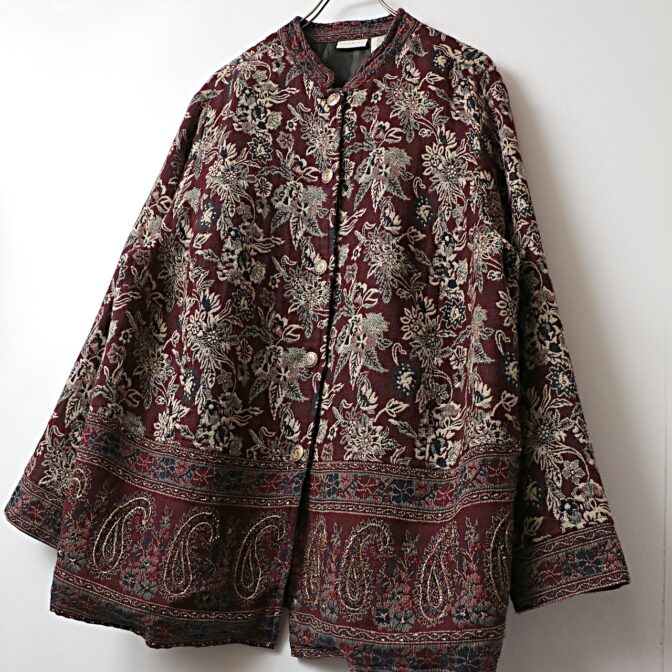 ホワイトスタッグ 柄 ジャケット 古着