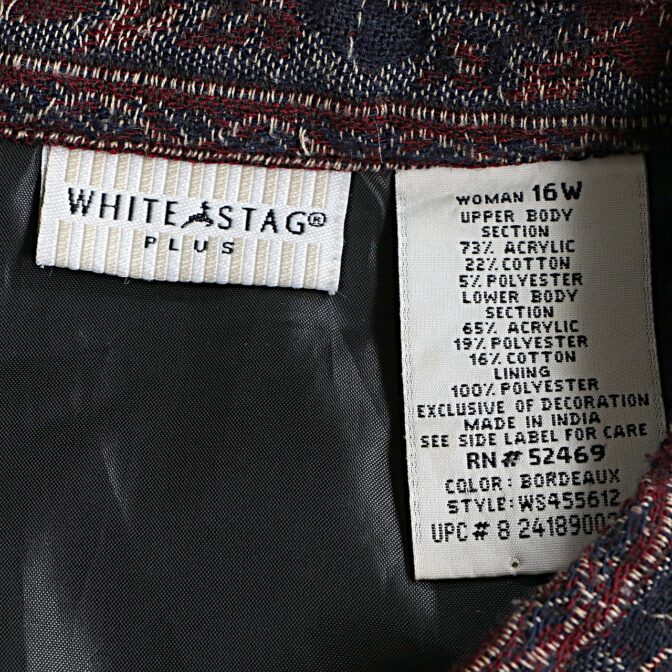 ホワイトスタッグ 柄 ジャケット 古着