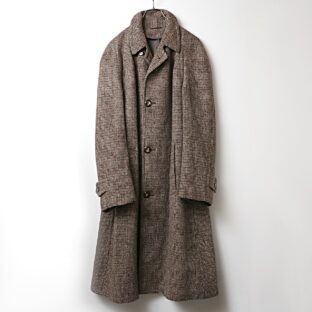 70s Plymouth of Boston Harris tweed ハリスツイード ロング コート used 古着