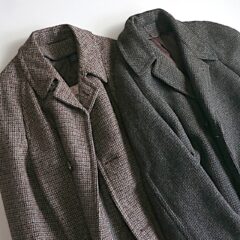 Harris tweed wool chester coat.