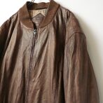 ユーロ レザー ボンバージャケット 古着