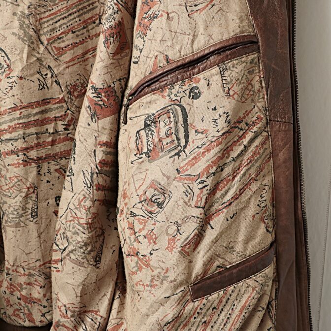 ユーロ レザー ボンバージャケット 古着