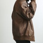 ユーロ レザー ボンバージャケット 古着