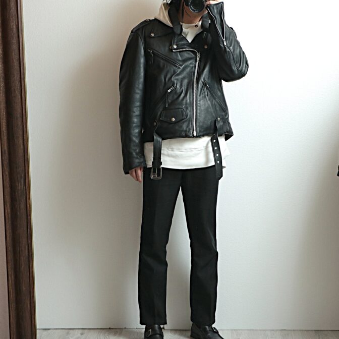 90s Harley-Davidson ハーレーダビッドソン レザー ダブル