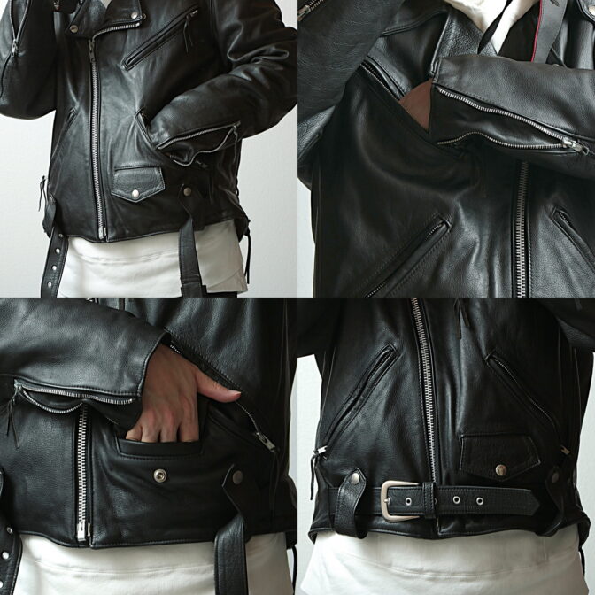 90s Harley-Davidson ハーレーダビッドソン レザー ダブル