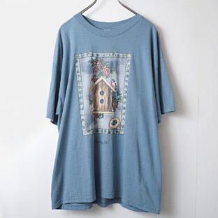 90s~ HANES ヘインズ アニマル柄 鳥 Tシャツ 古着 used