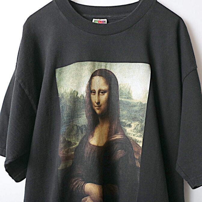 90s モナリザ アート レオナルドダヴィンチ Tシャツ