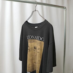 90-00s Leonardo da Vinci レオナルドダヴィンチ アート Tシャツ 古着 used