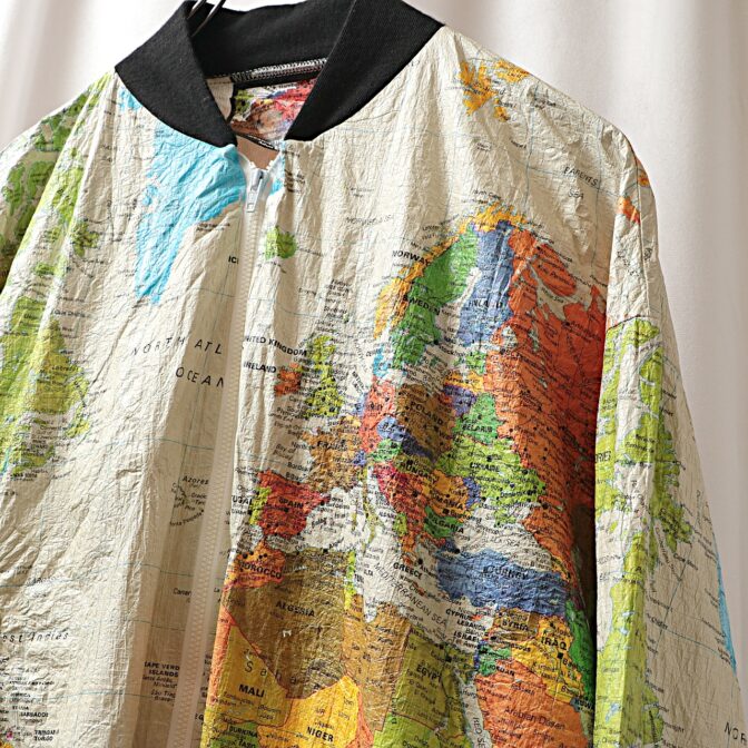 Deadstock 90s WEARIN' THE WORLD ワールドマップ ペーパージャケット – khaki select  clothing｜古着 通販